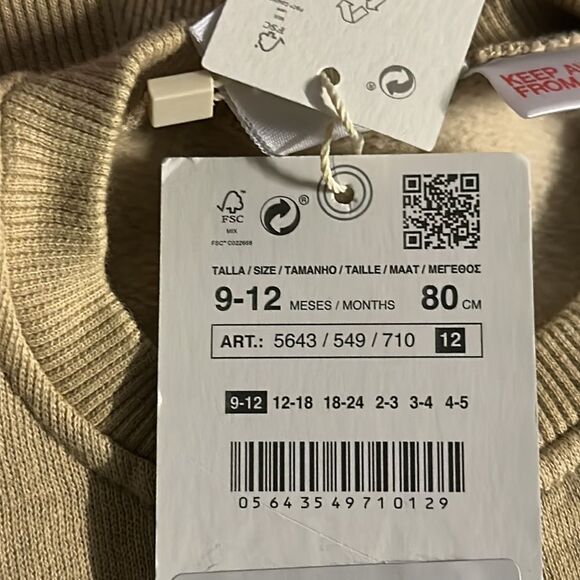 ZARA Kids | Beige | “DREAMER” RUFFLED SWEATSHIRT - Picture 6 of 6